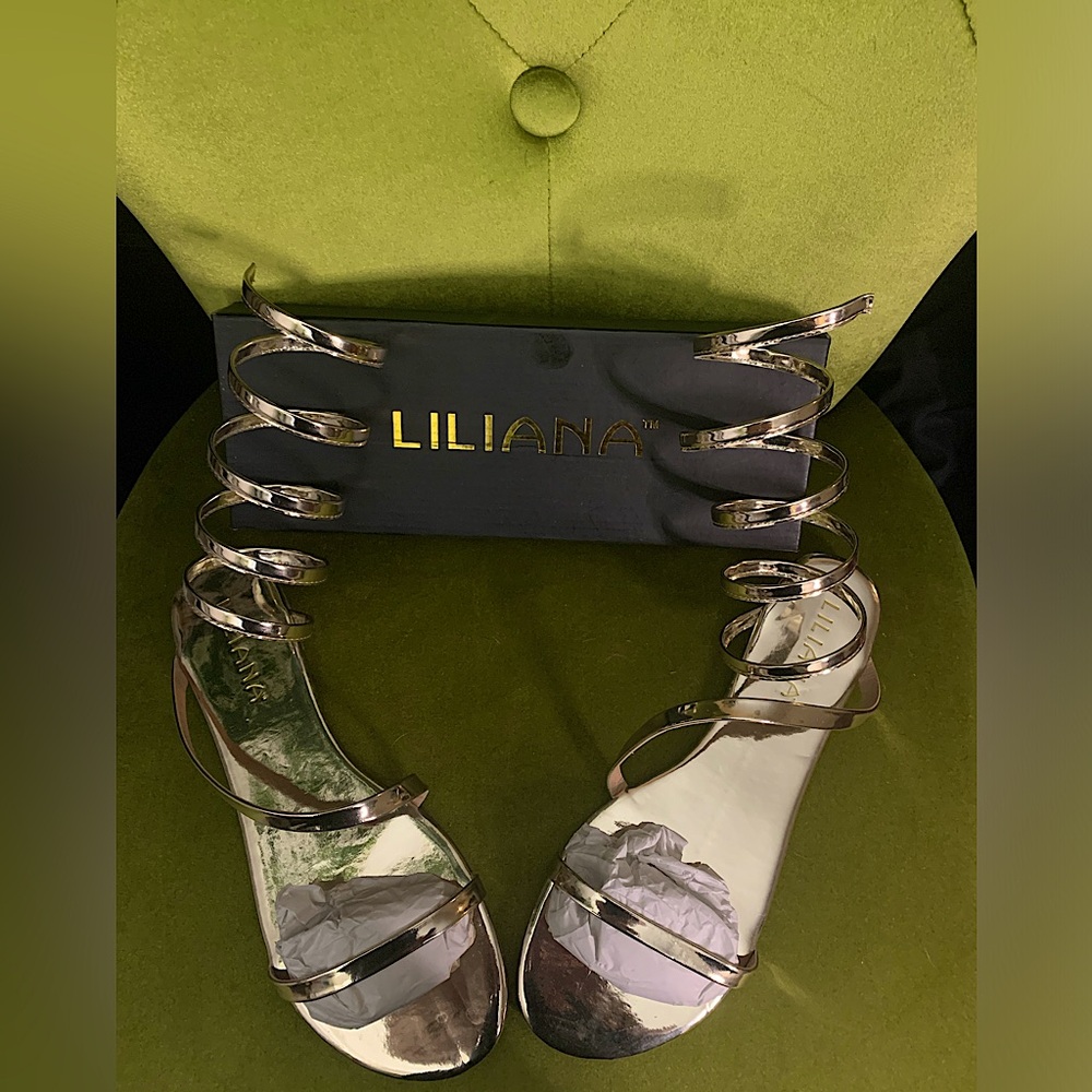 Liliana Gold and Yellow Sandals